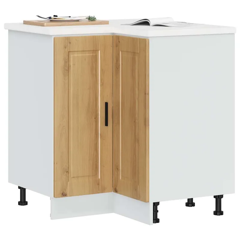 Küchen-Eckunterschrank Porto Artisan-Eiche Holzwerkstoff