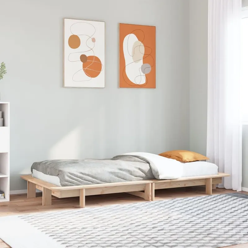 letto in legno massiccio senza materasso 100x200 cm legno di pino