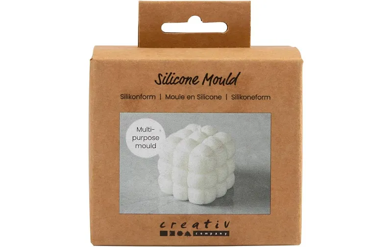 Creativ Company Kerzengiessform Silikon Quadrat con Seifenblasen