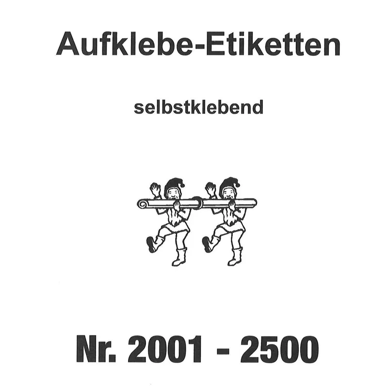 Carnet avec numéros à coller 2001-2500 weiss
