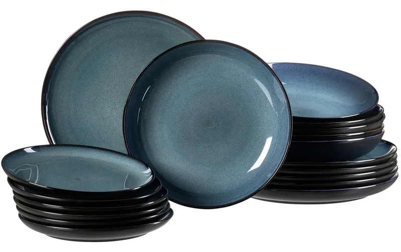 Ritzenhoff & Breker Speiseteller Bali 18-teilig, blue