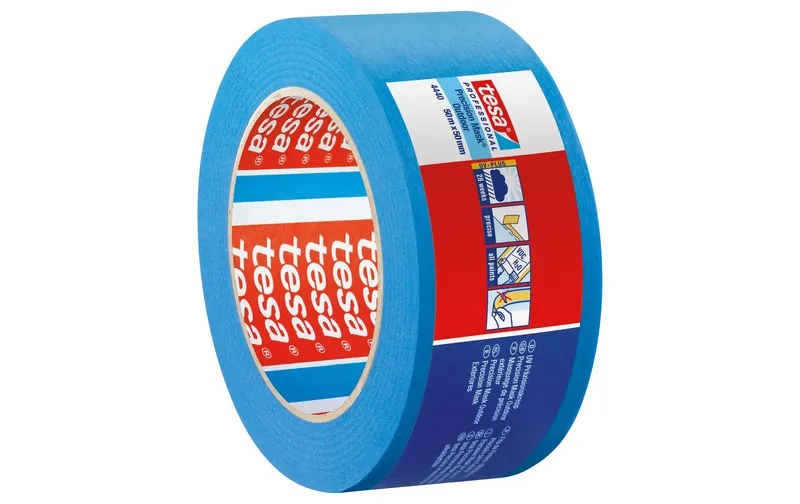 tesa Präzisionskrepp Aussen UV-Plus 50 m x 50 mm, blau