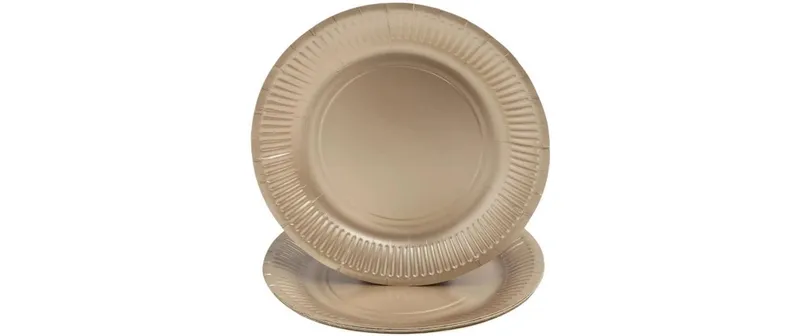 PRO nappe Einwegteller Gold metal 10 pièces