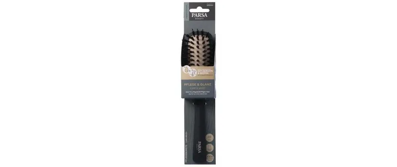 Parsa Beauty Keratin Care and Shine Bürste lang schmal nero