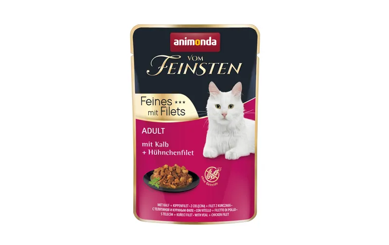 animonda Nassfutter Vom Feinsten mit Filet Kalb & Huhn, 85 g