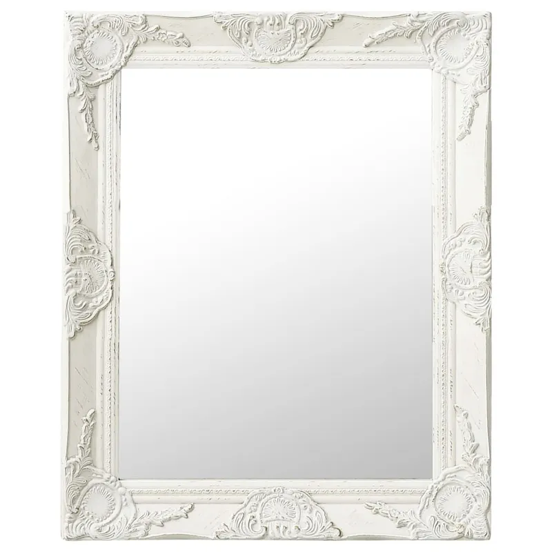 Wandspiegel im Barock-Stil 50x60 cm white