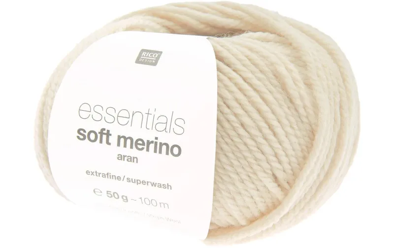 Rico Design Wolle Soft Merino aran 50 g, Crème