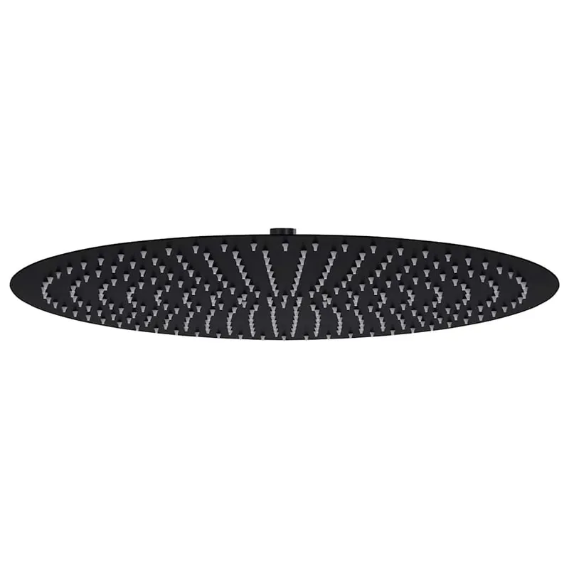 Regenbrause Edelstahl 50 cm Rund Schwarz