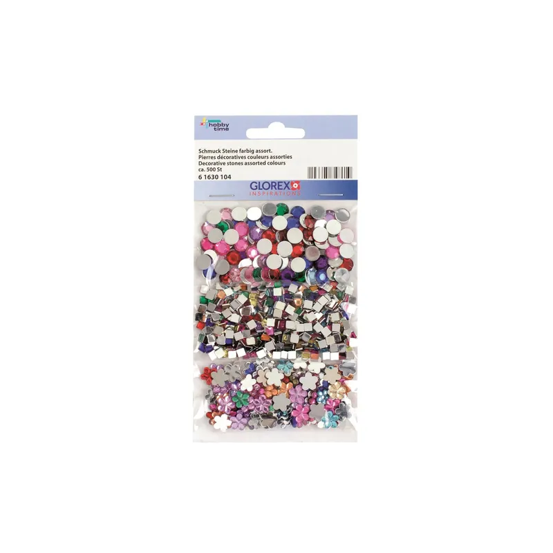 Glorex Schmucksteine zum Kleben, 500 pieces