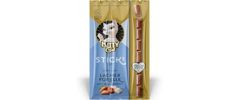 KITTY Cat Katzen-Snack KittyCat Stick Lachs, Forelle 15 g