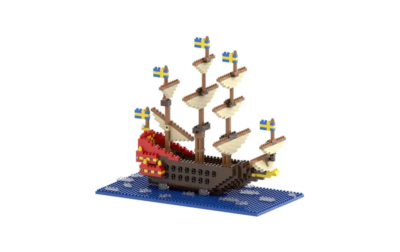 BRIXIES Bausteinmodell Vasa Schiff in 650 Bausteinen