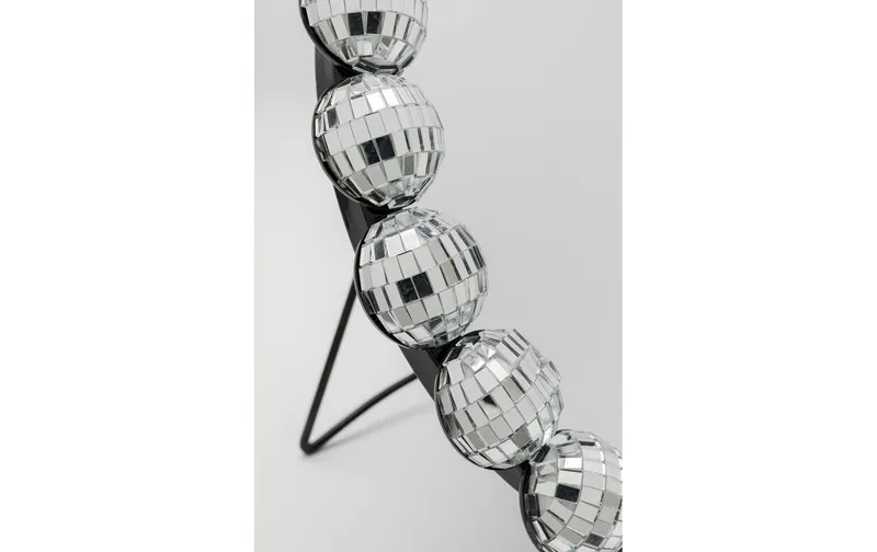 Kare Tischspiegel Disco Balls Rund Mosaik Silber Ø 26 cm