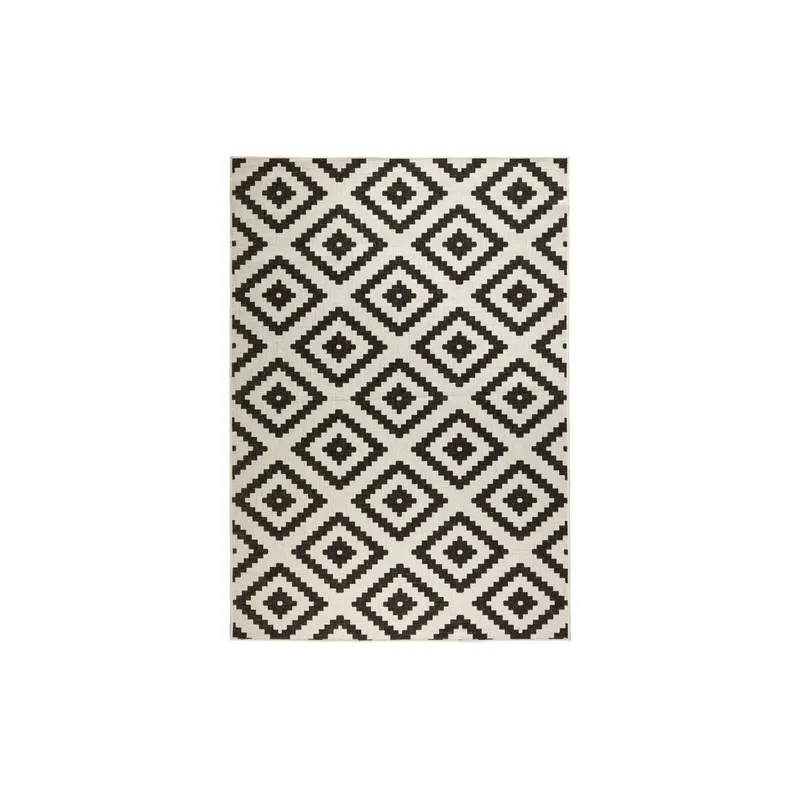 Hanse Home Malta In- & Outdoor Teppich 120 x 170 cm, Schwarz/Crème