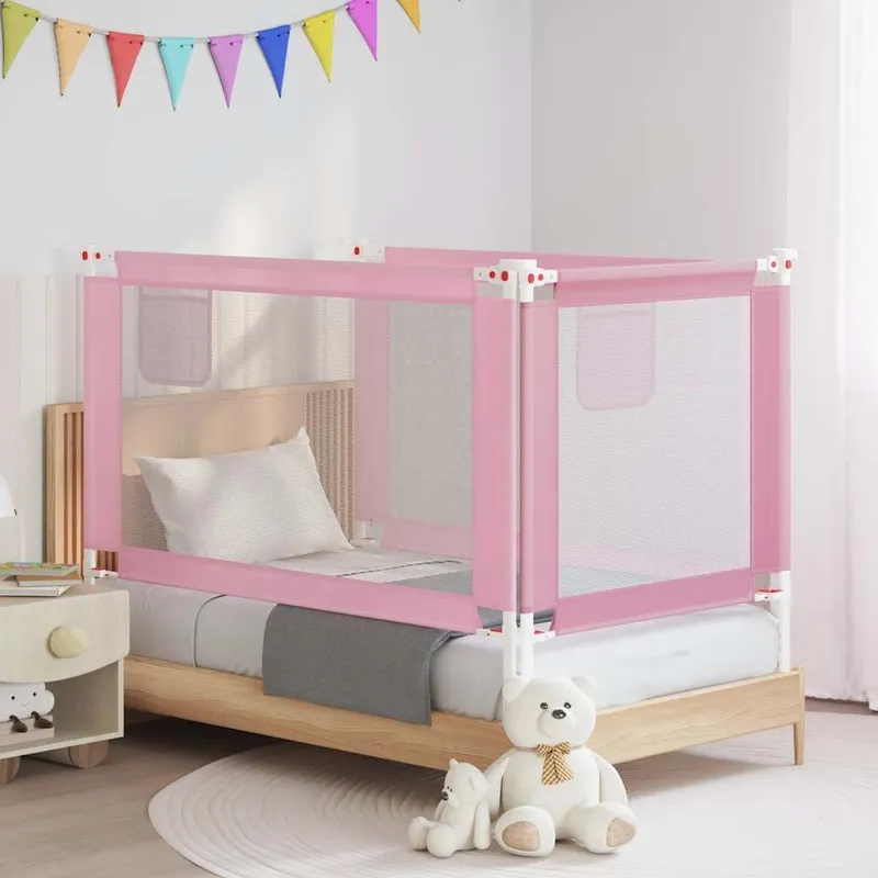 Kleinkind-Bettschutzgitter Rosa 140x25 cm tessuto