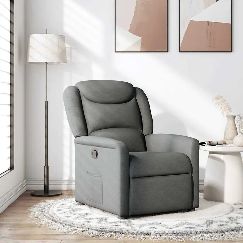 Relaxsessel Dunkelgrau tessuto