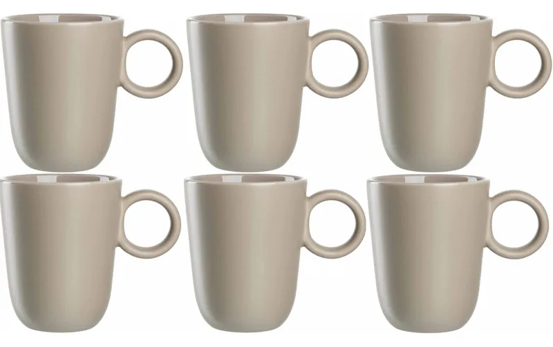 LEONARDO coffee cup Roma 400 ml, 6 pieces, Beige