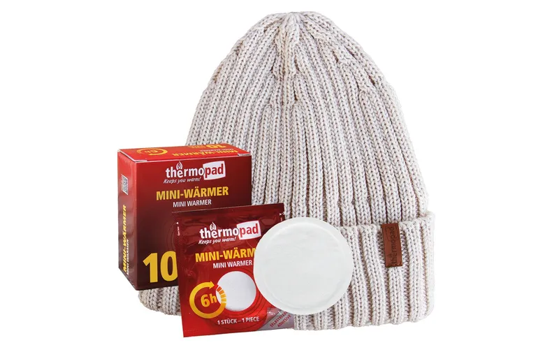 Thermopad multi BEANIE Merino inkl. 10 Miniwärmer - Creme