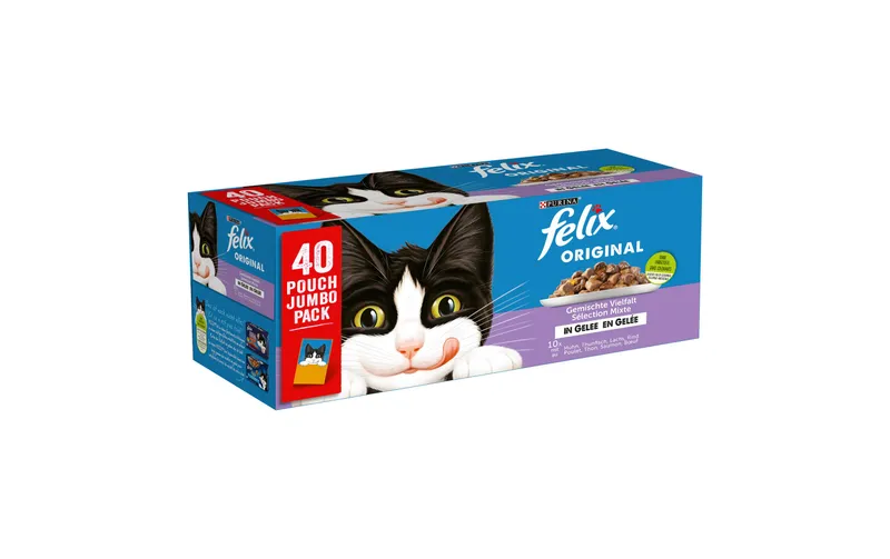 Felix Nassfutter Fleisch & Fisch in Gelée, 40 x 85 g