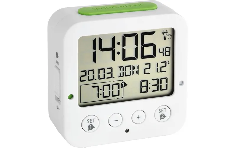 TFA Dostmann Digitalwecker Bingo white