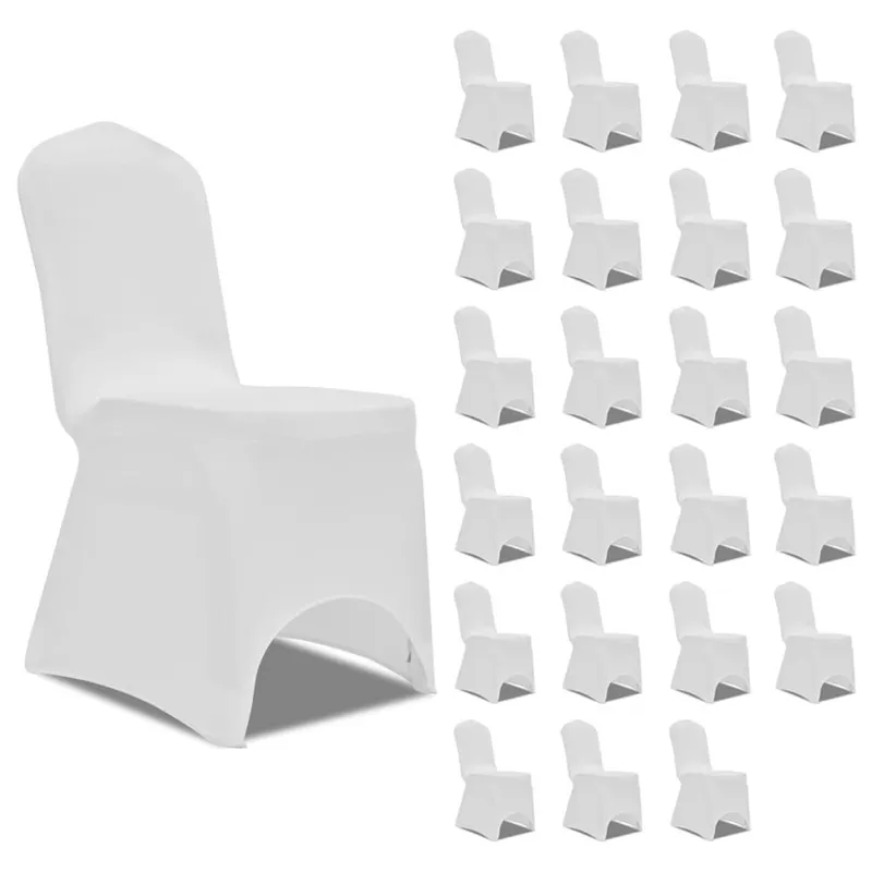 Stretch-Stuhlhussen white 24 Stk.