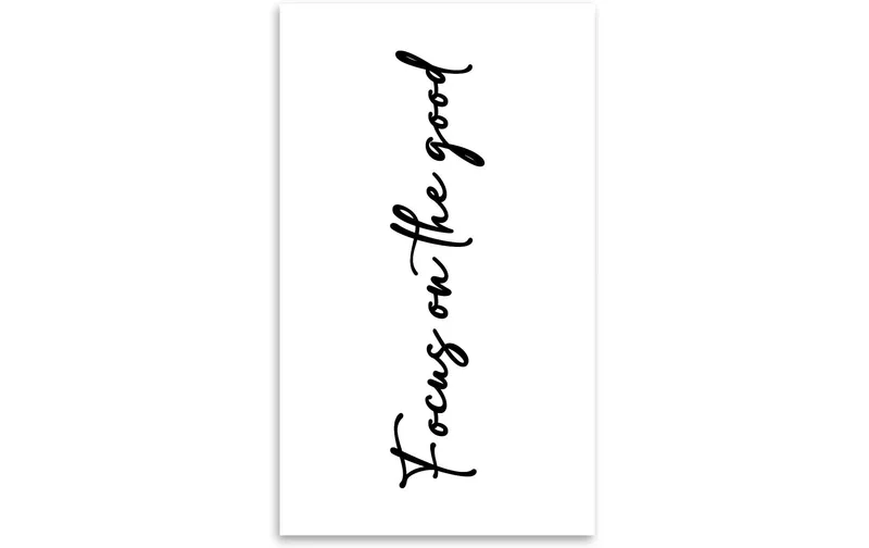 minink Tattoo Schrift Focus sur le good Grösse: L (2.0 cm x 9.5 cm)