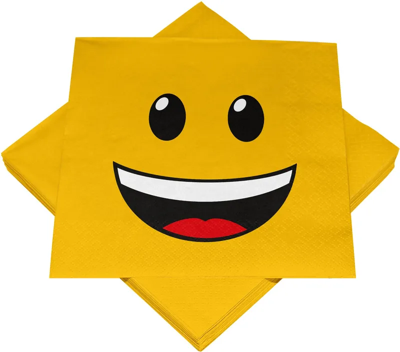 Servietten Smiley gelb