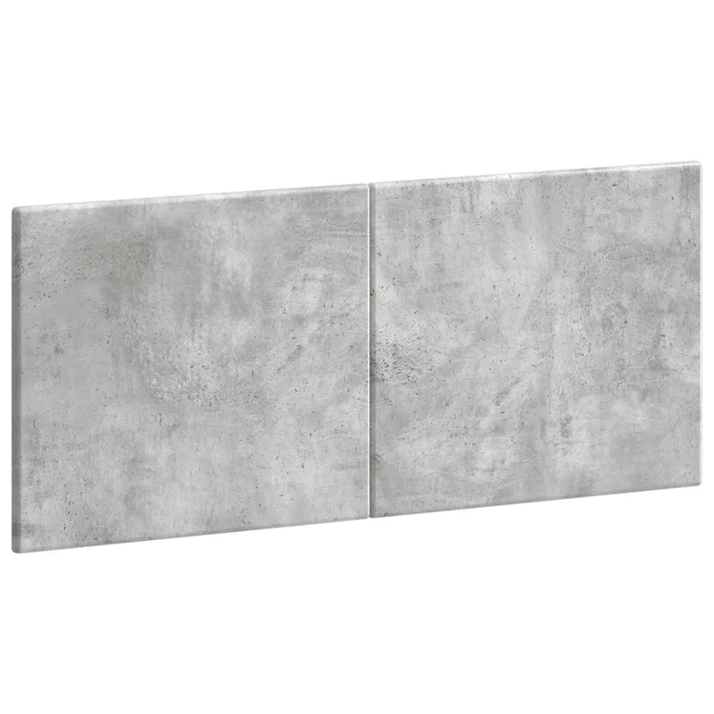Tête de lit murale BREDA Gris béton Bois d'ingénierie