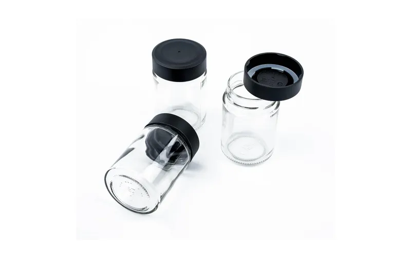 Silwy Feinkost-Magnetgläser-Set, 192 ml 0.192 l, Transparent/Weiss