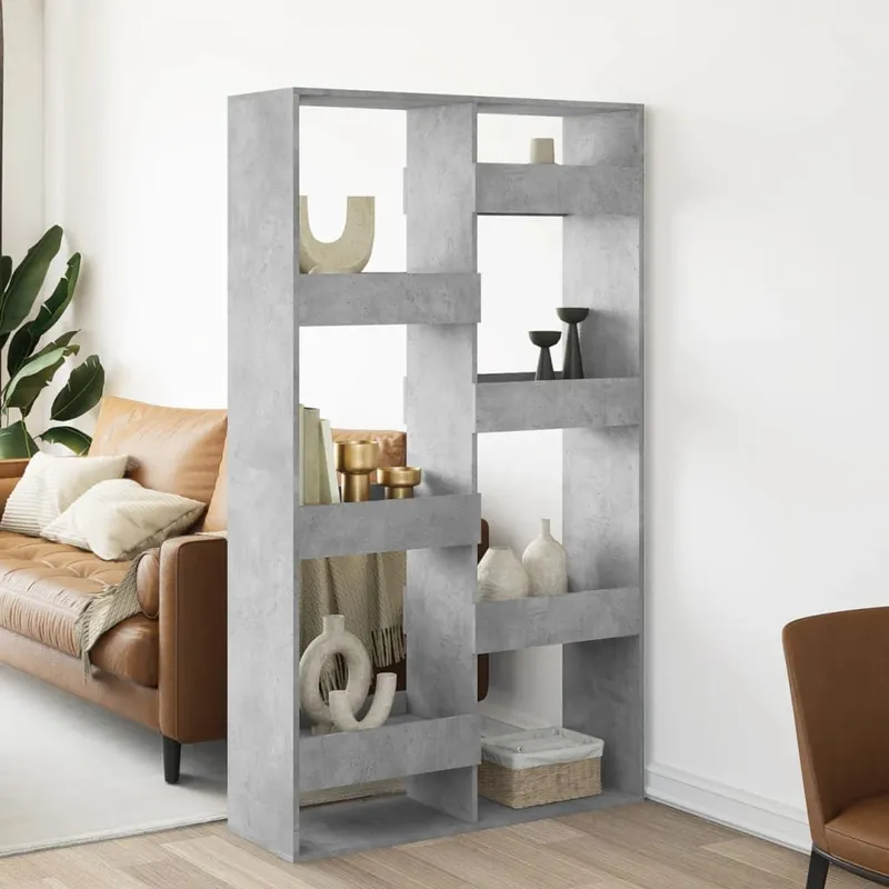 Raumteiler Betongrau 100x33x175 cm derivato del legno
