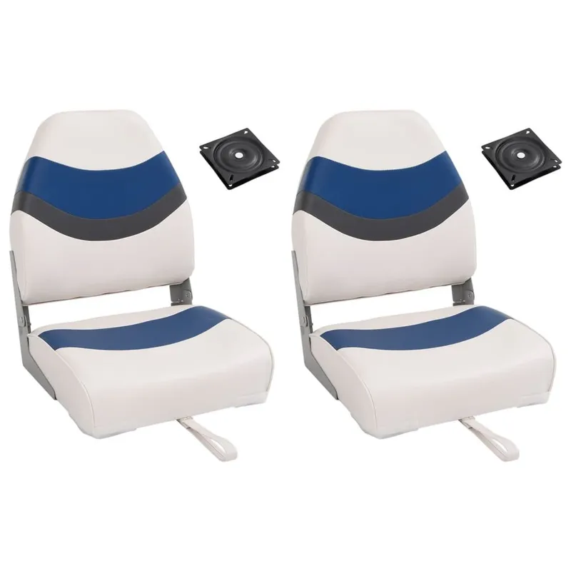 Ensemble de sièges de bateau pliables lot de 4 dossier haut