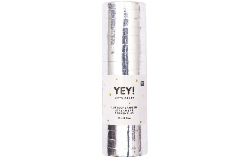 Rico Design Luftschlangen Streamers silver