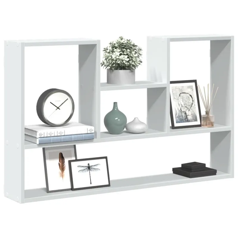Wandregal bianco 99 x 15 x 60 cm derivato del legno