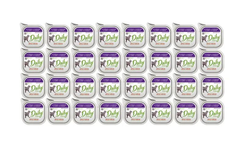 Almo naturalee Nassfutter Daily mit Kaninchen 32 x 100g