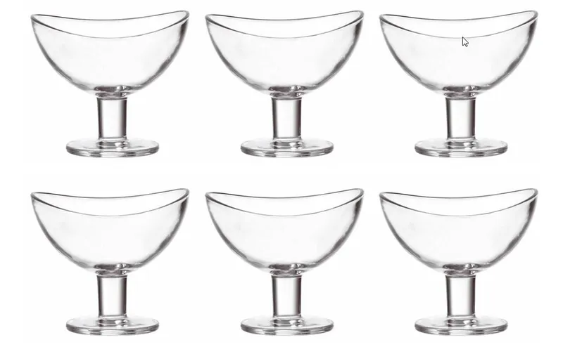 LEONARDO Dessert-Schale Loop 6 pezzi, trasparente