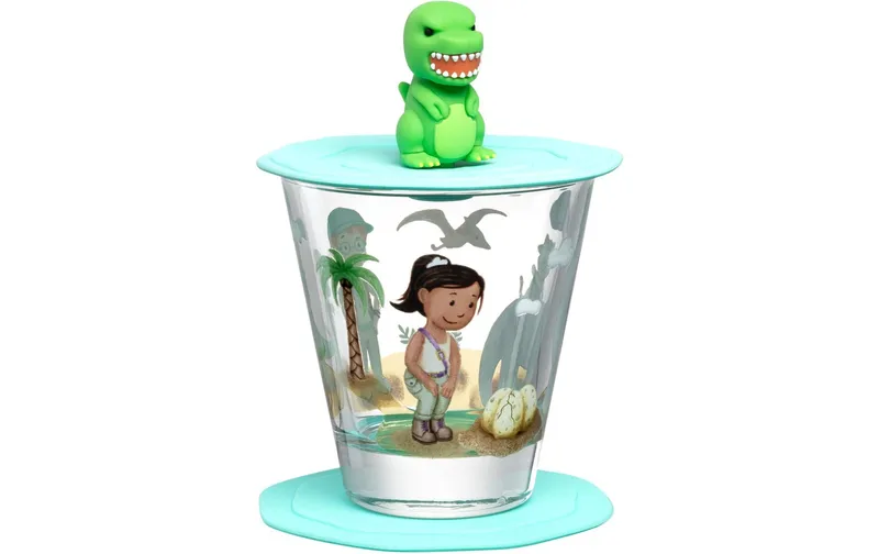 LEONARDO Kindertrinkglas Avventura 215 ml, 3-teilig, Dinosaurier