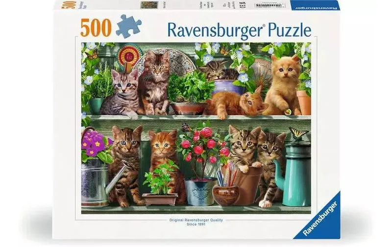 Ravensburger Puzzle Katzen im Regal