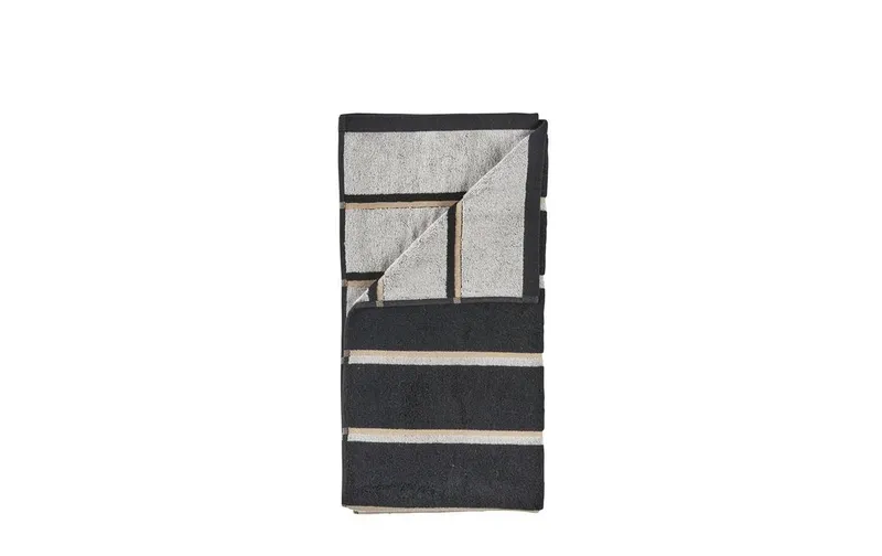 Zone Denmark Duschtuch 70 x 140 cm nero/Weich grigio/Kamel