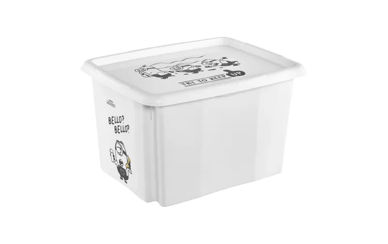 keeeper Karolina Minions Bello Box con coperchio in plastica bianca 30 L