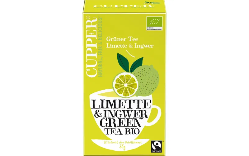 Cupper Teebeutel Bio Limette and Ingwer 20 pieces