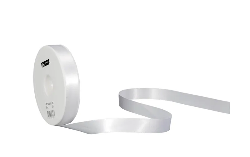 Spyk Satinband 16 mm x 25 m, blanc