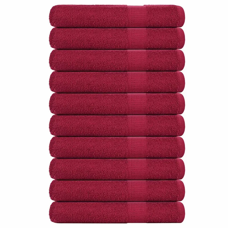 Serviettes de sauna FROGN 10pcs bordeaux 80x200cm 360 g/m²