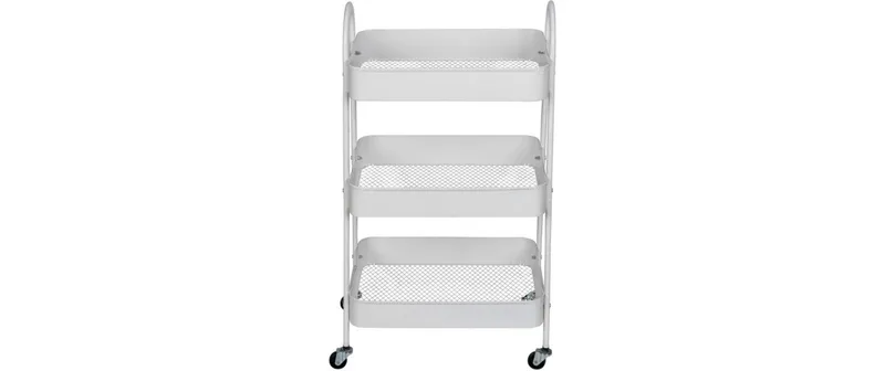 Wenko Küchenwagen Torriana 32.5/46 x 43/79 x 10 cm/31 cm, Weiss