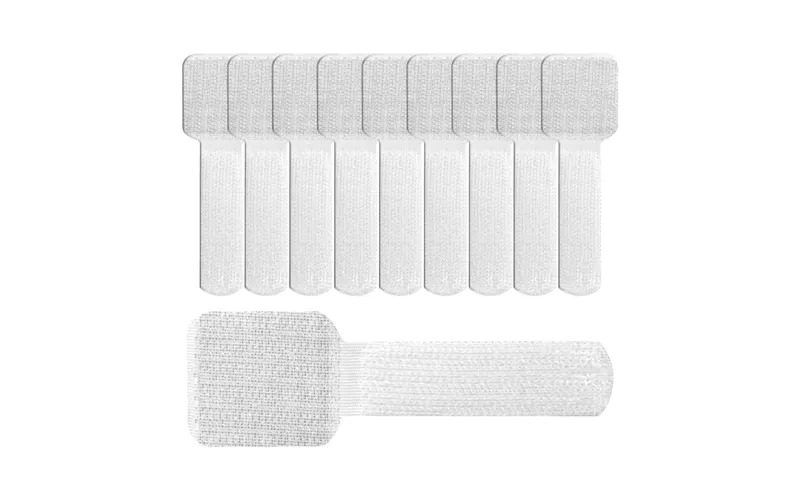 Label-the-cable Klettkabelhalter WALL STRAPS 3 x 9 cm bianco, 10 pezzi