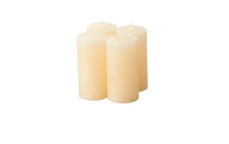 balthasar Zylinderkerze Rustico Ecru, 4 pieces