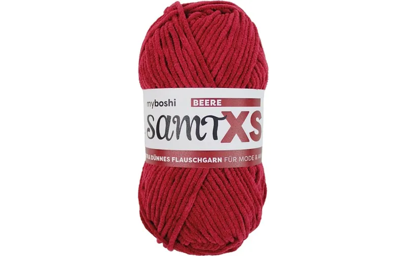 myBoshi Wolle Chenille Samt XS Beere