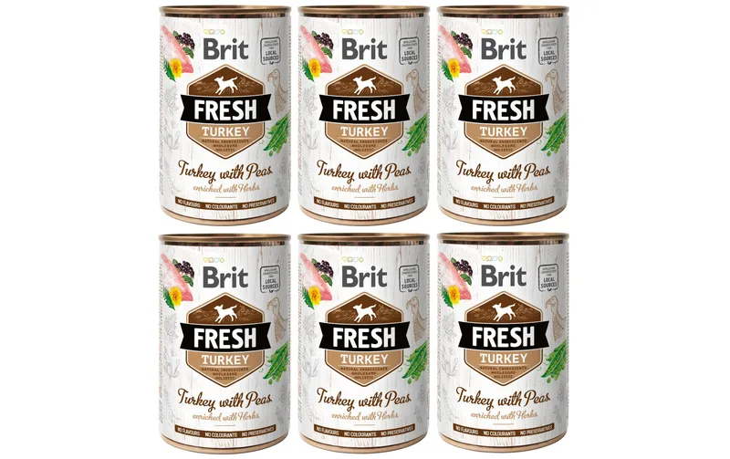 Brit Nassfutter Fresh Turkey with Peas 6 x 400 g