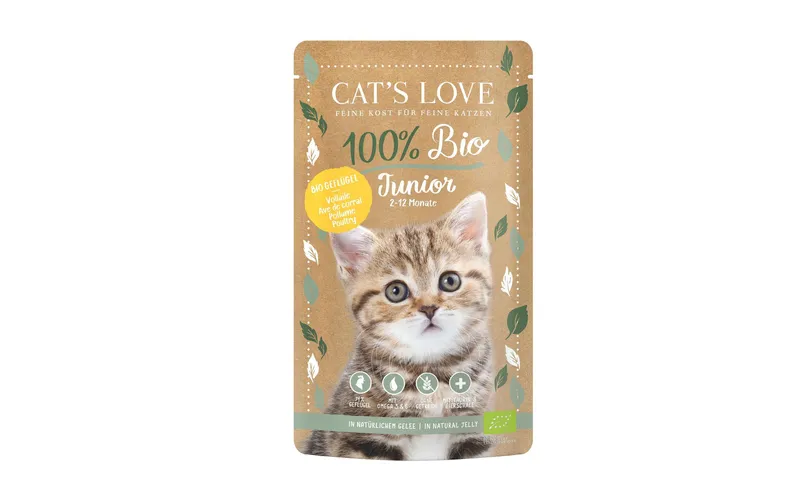 Cat's Love Nassfutter BIO Junior Geflügel, 100 g