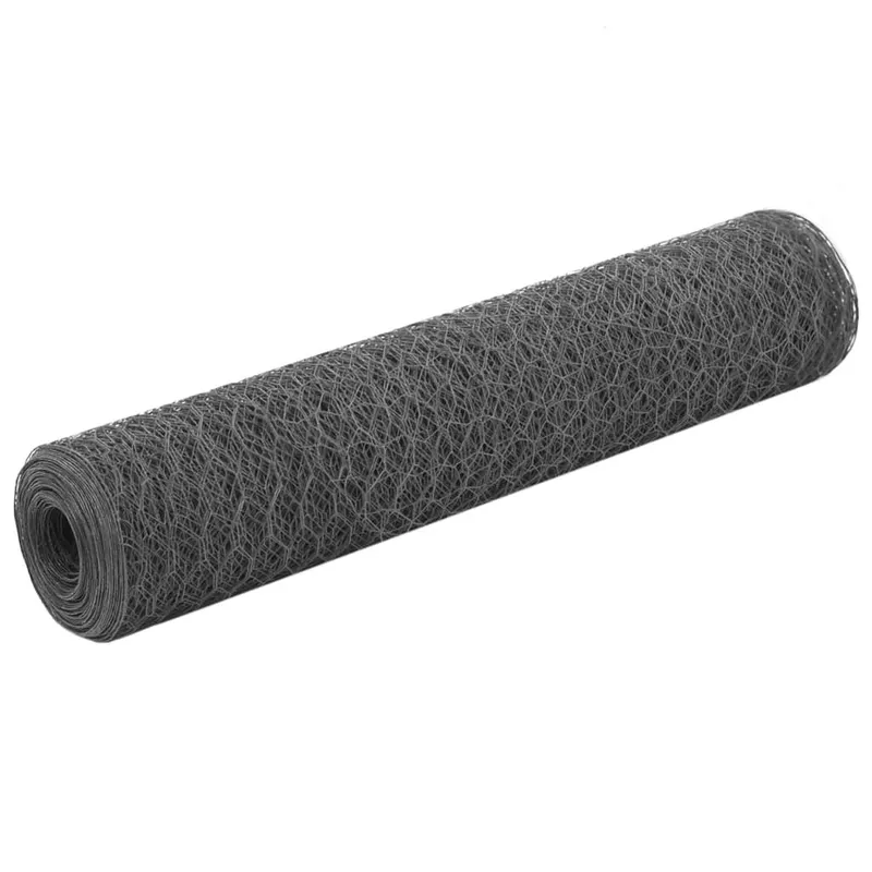 Drahtzaun Stahl mit PVC-Beschichtung 25x0,75 m grigio