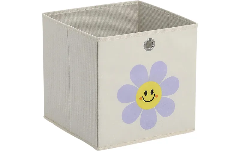 Zeller Present Aufbewahrungskorb Happy Flower 28 x 28 cm