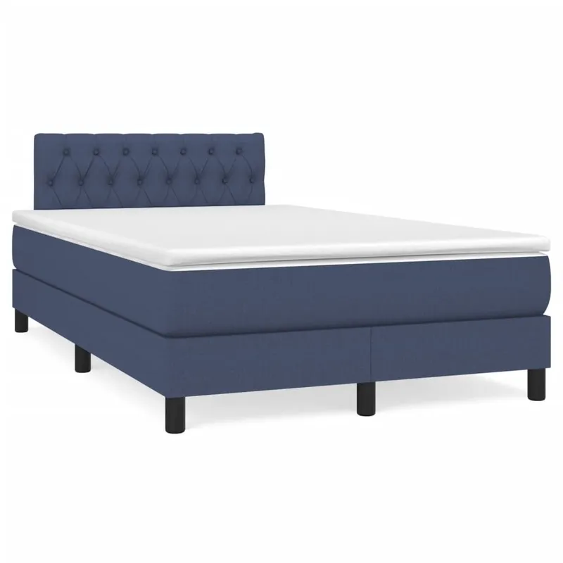 letto boxspring mit Matratze blu 120x190 cm tessuto